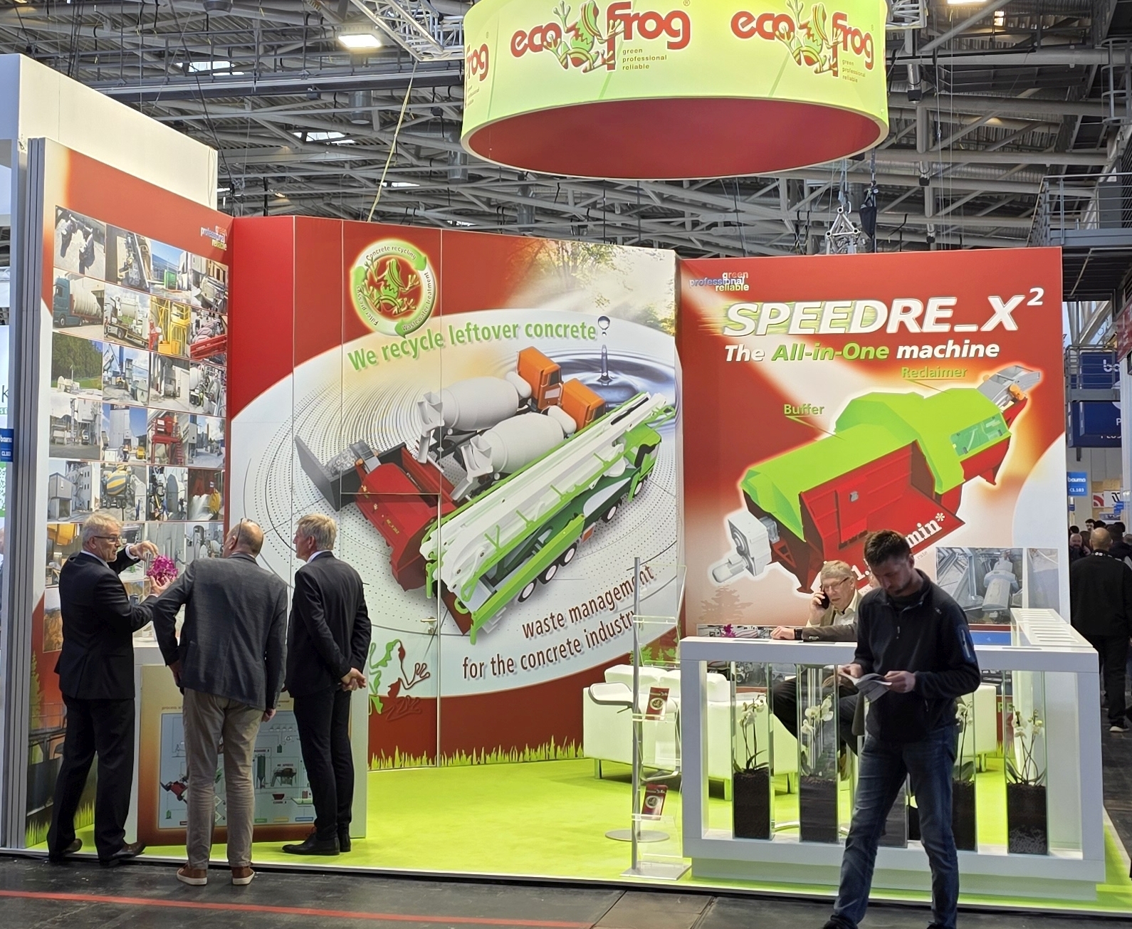 reclaiming left-over concrete, water claryfier, filter presses