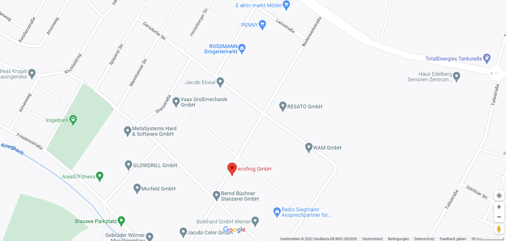 ecofrog location on google maps